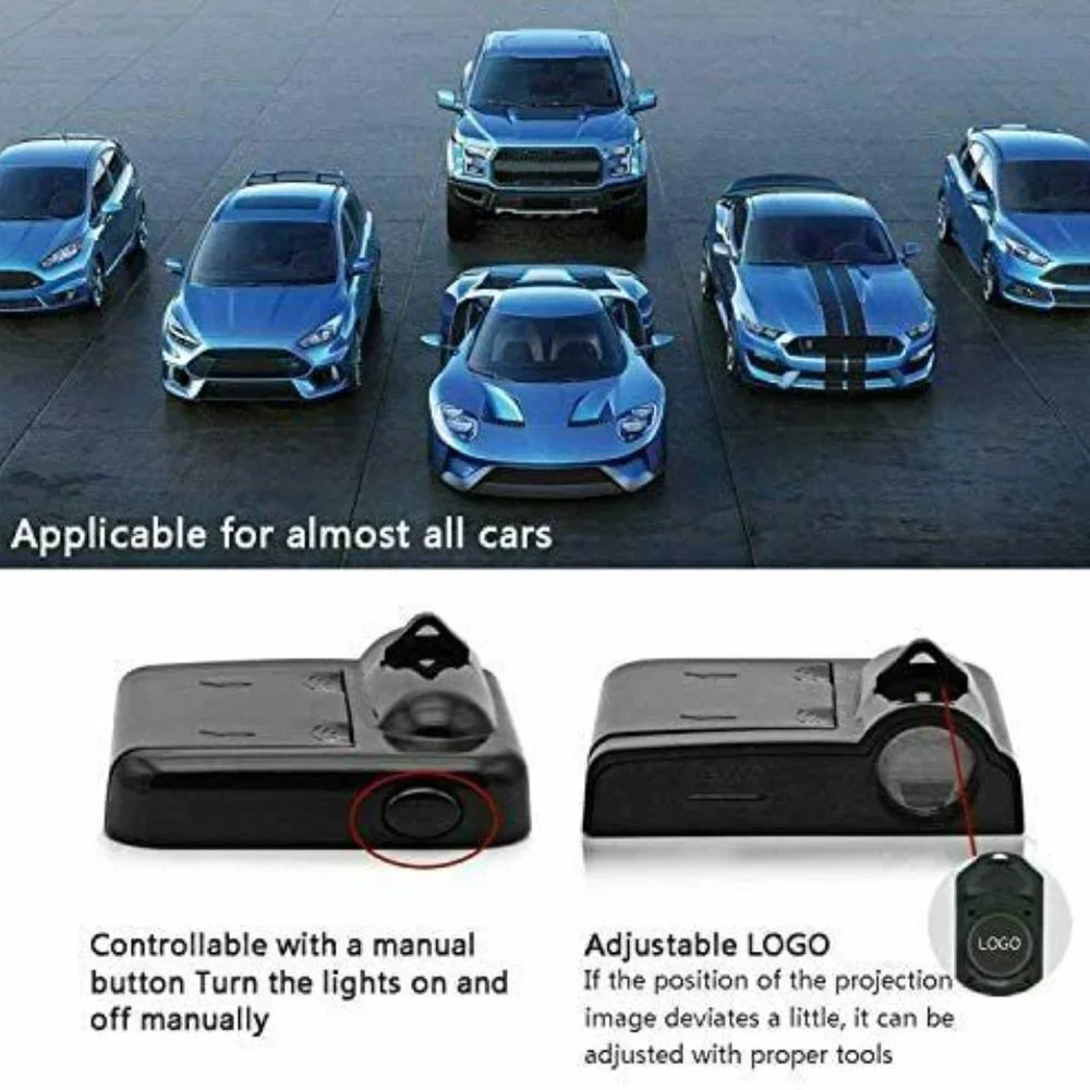 4x PCs Superman Logo Wireless Car Door Welcome Laser Projector Emblem